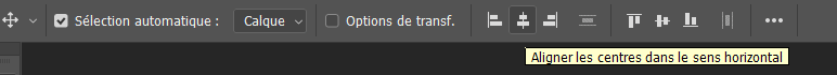 Aligner les centres