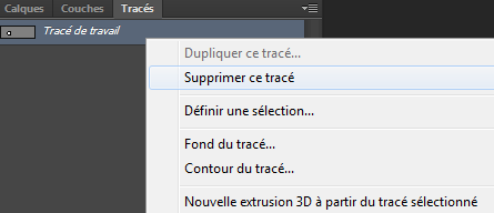 Supprimer le tracé