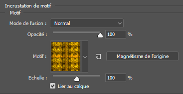 Incrustation de motif