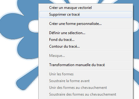 Supprimer le tracé