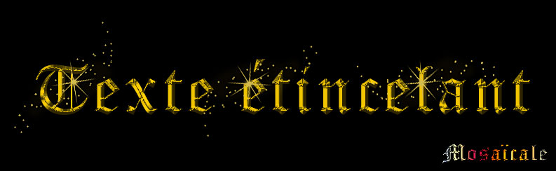 Texte étincelant