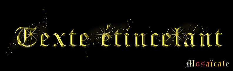 Texte étinbcelant
