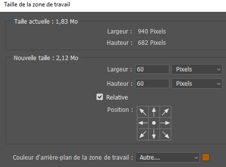 zone de travail