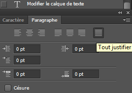 Texte justifié