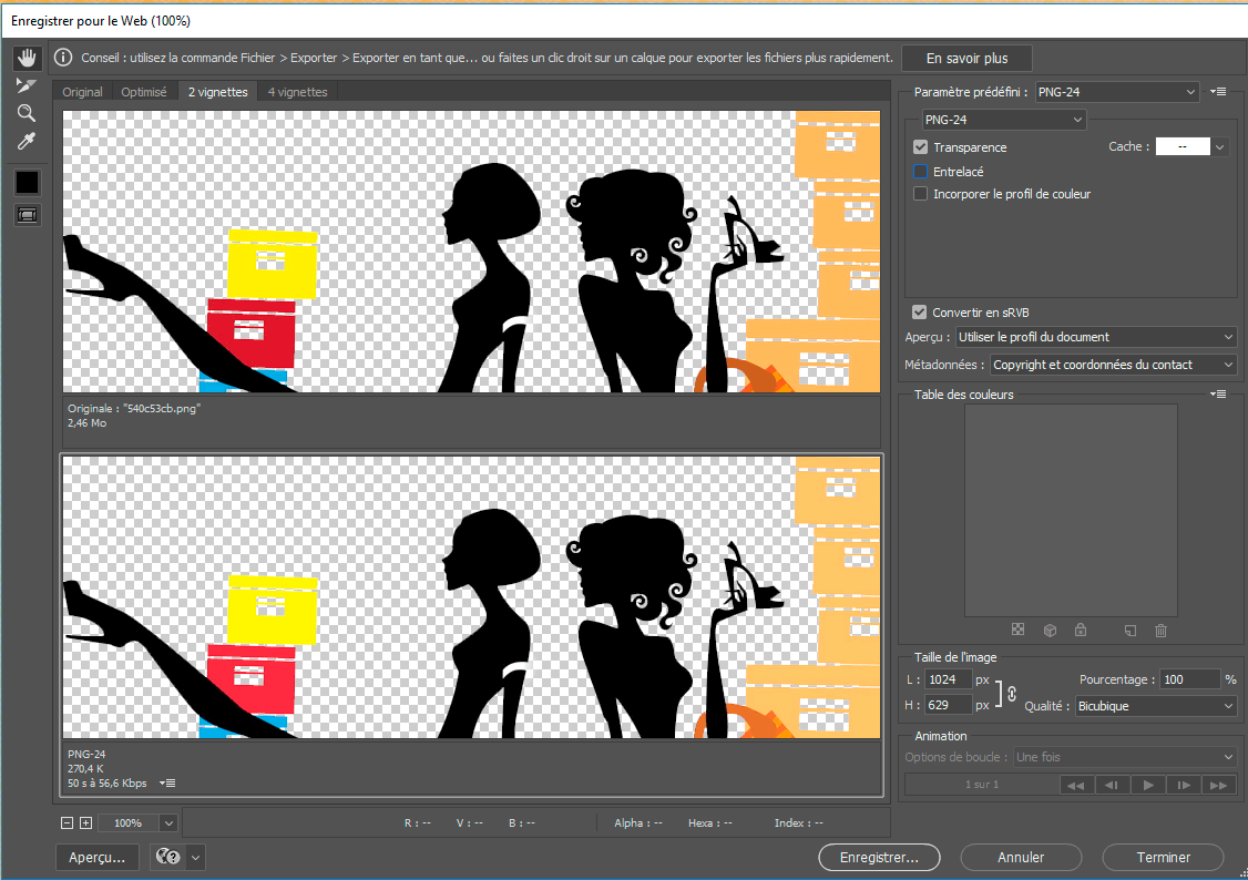 ENregistrer au format PNG