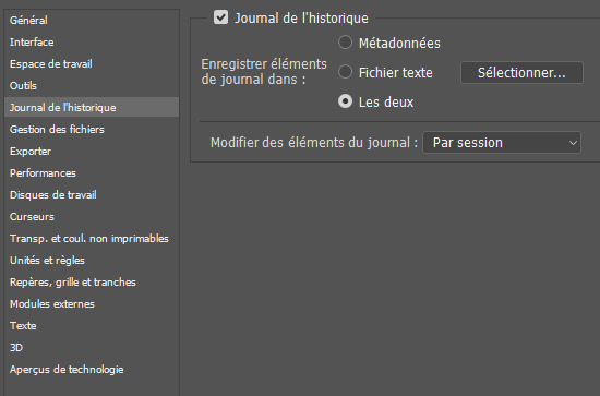 Journal de l'historique