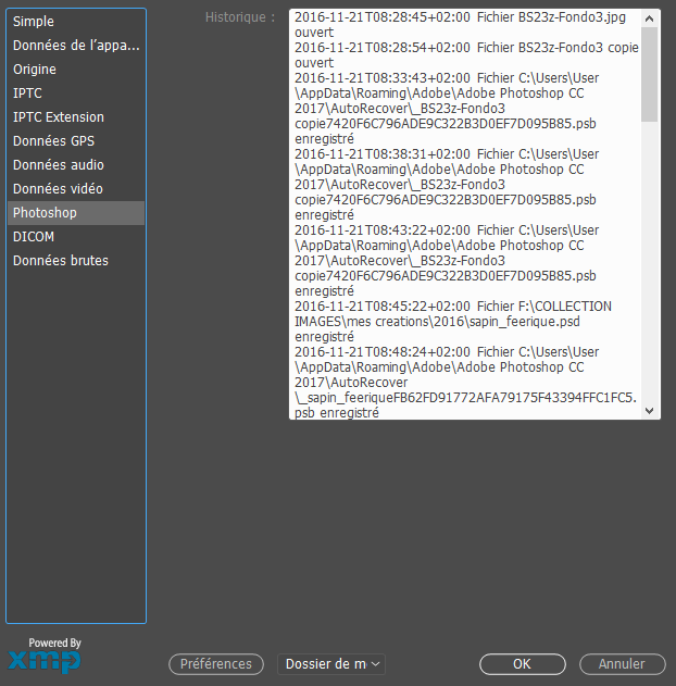 Journal de l'historique