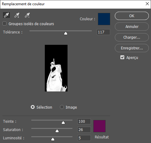 Remplacement de couleur
