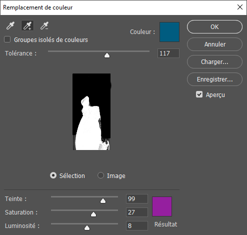 Remplacement de couleur