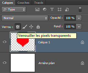 BVerrouiller les pixels transparents