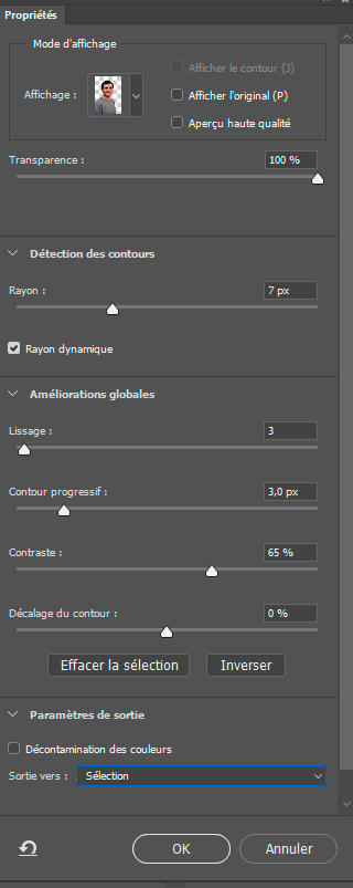 Améliorer le contour