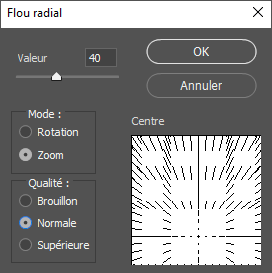 Flou radial