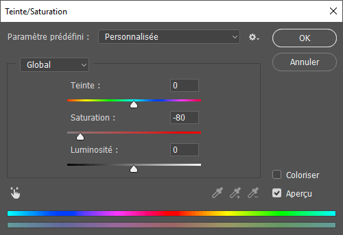 Teinte et Saturation