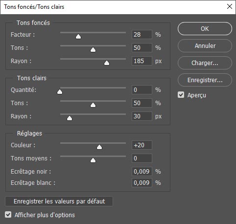 ²Tons foncés tons clairs