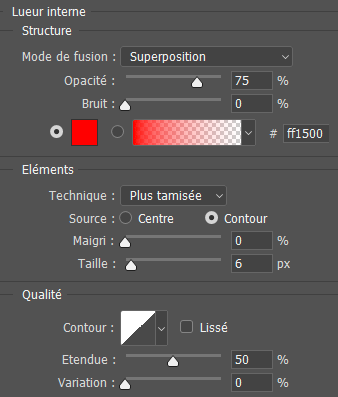 Incrustation de motif