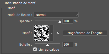 Incrustation de motif
